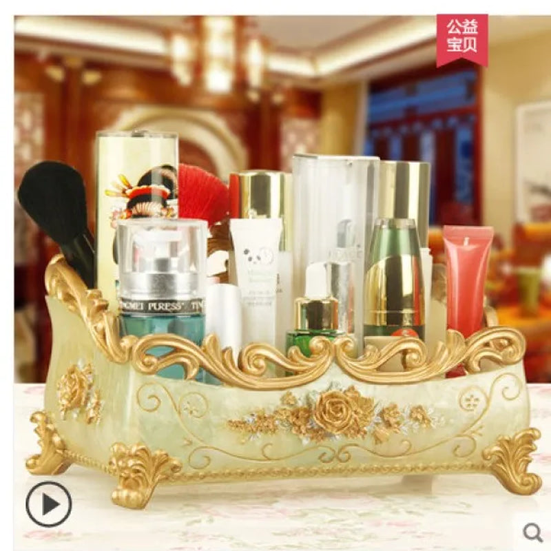 "Organize and Beautify Your Space with Our Stylish European-Inspired Cosmetics and Skin Care Storage Box for the Modern Home"