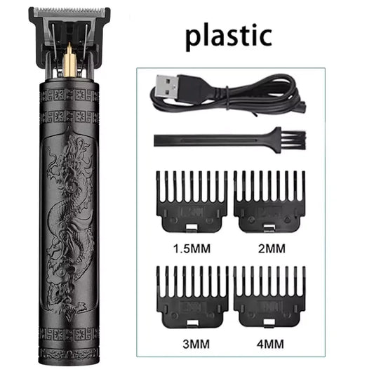 Vintage T9 Electric Hair Cutting Machine Hair Clipper Professional Men Shaver Rechargeable Barber Trimmer for Men Dragon Buddha